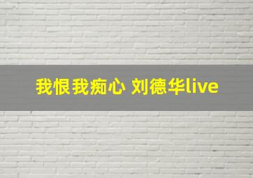 我恨我痴心 刘德华live